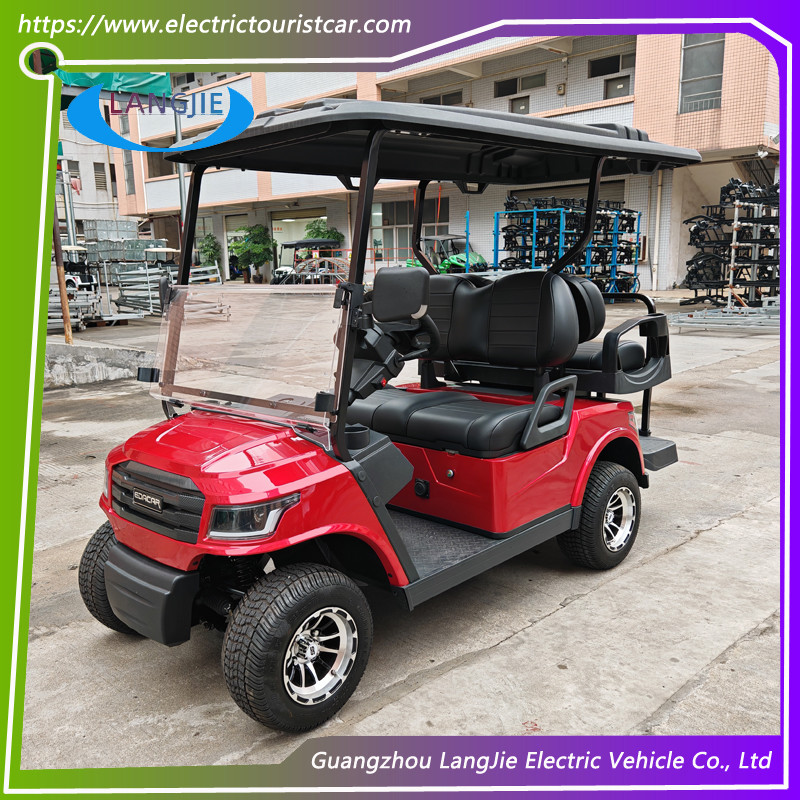 Four Seater Electric Car 48 Volt Club Car With Rear Brake Lights For Park