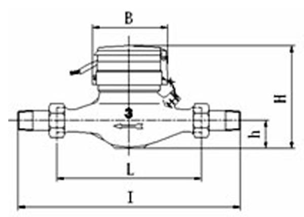 Medidor de água de Multijet do impulsor com o emissor do pulso para a leitura remota do bronze DN20 da água fria