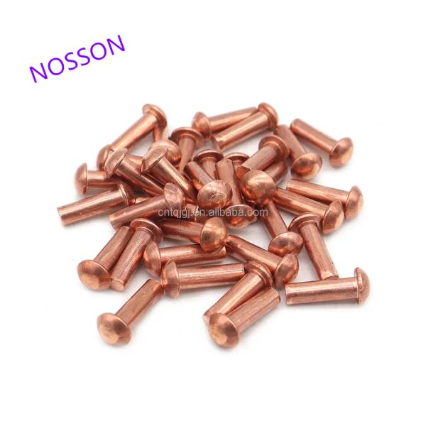 Brass M8 M10 M12 Countersunk Head Solid Rivet Bright Finish Uncoated ISO Standard for Temperature Environments