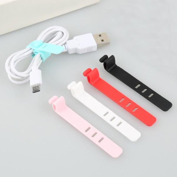 1.5mm-2.0mm Oval Silicone Self Gripping Cable Ties 6.5cm 7.4cm