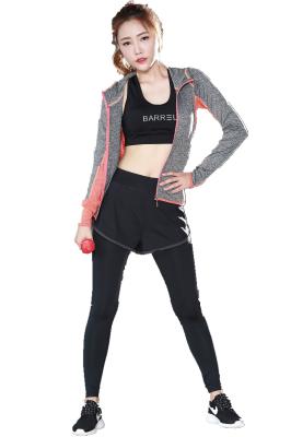 CPG Global High Quality  Breathable 3 Pieces Sets Long Sleeves Gym Running Racerback Sports Bra with Yoga Pants T1019