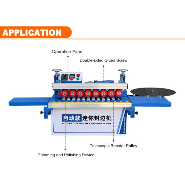 Portable PVC Melamine Micro Woodworking Automatic Edge Bander for Hotels Power 1.2kW