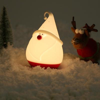 Christmas Night Light For Kids Lamp Cute Lamp 16 Colors Tap Silicone Kids Night Light USB Rechargeable Baby Night Lights