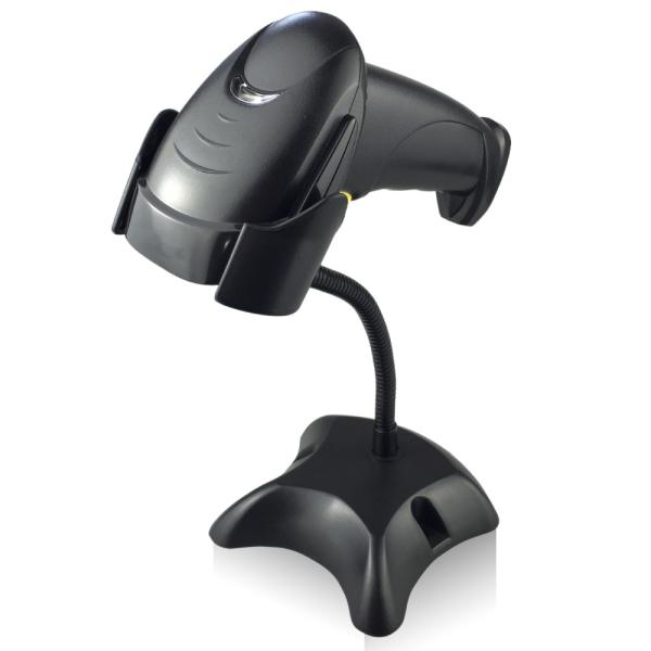 CMOS Scan Element Type 1D Laser Wired Barcode Scanner with Holder Scanning Range 45