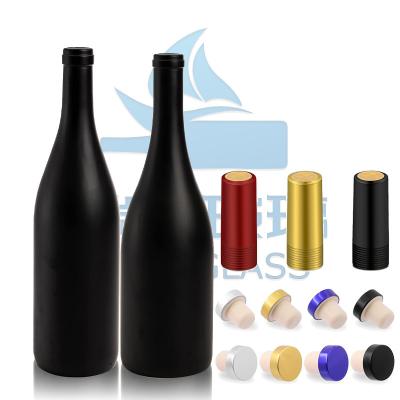 Super Flint Glass 500ml 750ml Liquor de Espiritos Negros Esfriados Vodka Garrafa de Vinho