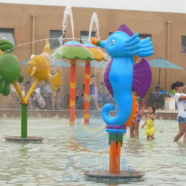 Оборудование тематического парка воды, брызги морского конька игры воды стеклоткани для детей
