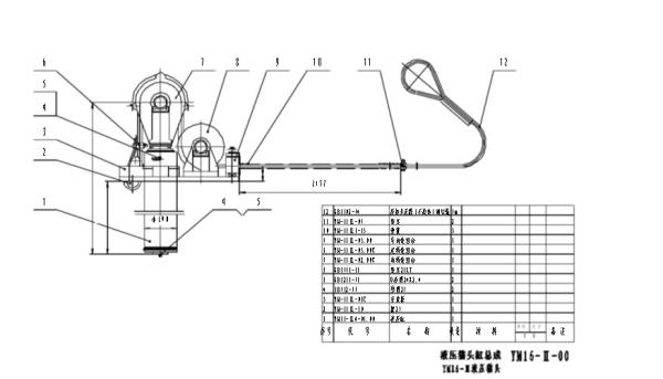 China BOMCO drilling rig YM-16II  Baojie Hydraulic Cathead to YM-10 make up Cathead and 10ton break-out cathead  YM-5