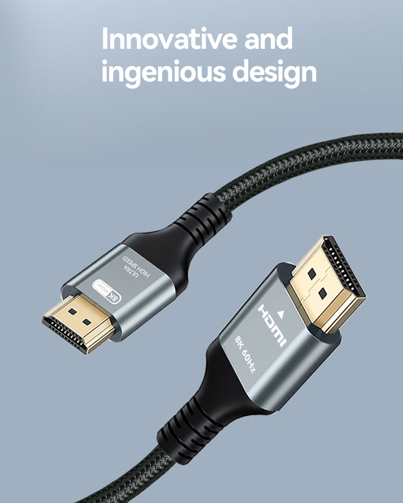 5M OEM 8K 60Hz HDMI2.1 Cable Durable Nylon Braided 48Gbps