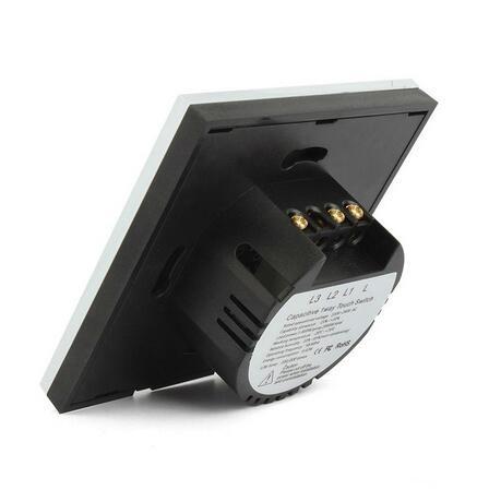 EU/UK Standard Remote Control Switches 1 gang Crystal Glass Switch Panel,Remote Wall Touch Switch+LED Indicator