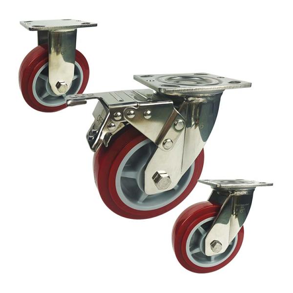 echadores de acero inoxidables de la PU 6inch