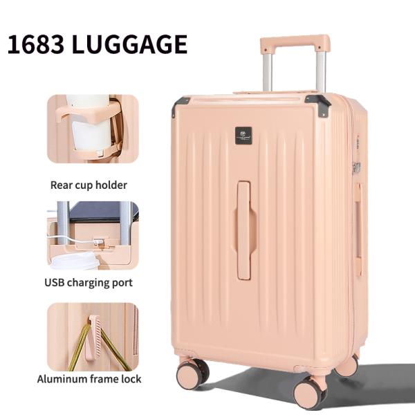 Valija de viaje de cinco mangos 1683 Valija de viaje de moda multifuncional de 20 pulgadas 24 pulgadas 28 pulgadas ABS equipaje de viaje de cáscara dura