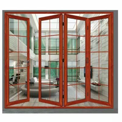 SGS Enviromental Friendly 4 Panel Sliding Glass Door Modern Aluminum Bi Fold Doors