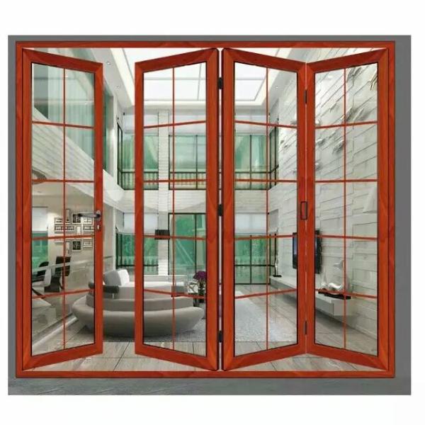 SGS Enviromental Friendly 4 Panel Sliding Glass Door Modern Aluminum Bi Fold Doors