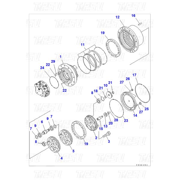 Hydraulic Excavator Swing Motor Travel Drive Motor