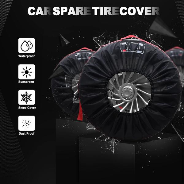 Tire Cover, Seasonal Tire Totes,Polyester Wheel Tires Storage Bags, Waterproof Dustproof Wheel Covers Fit for 16-20