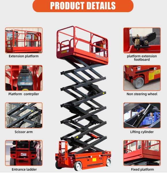 OEM Scissor Lift Work Platform 1T - 5T Load Electric Scissor Platform