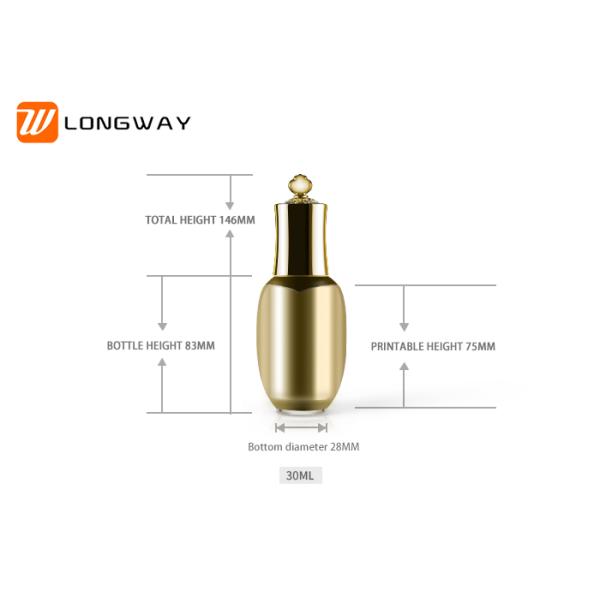30ml/50ml/80ml/100ml Acrylic Toner Cosmetic Bottle for Personal Care Cosmetic Use