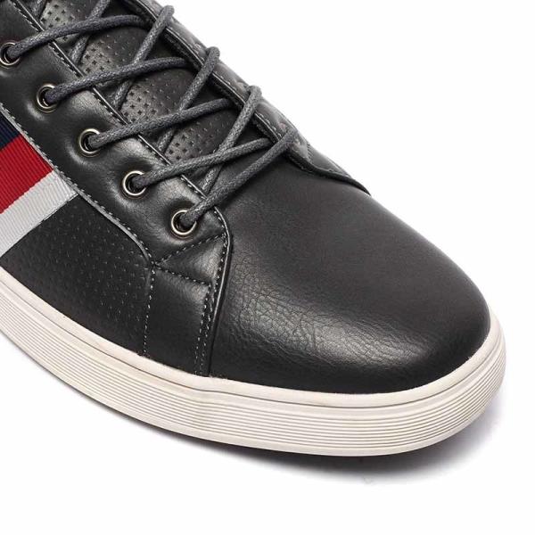 Black Antiskid Men'S Breathable Casual Shoes PU Upper