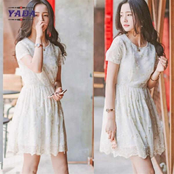 Lady new model fashion lace embroidery frock modern lady short fat women girls sexy night dress photos sale