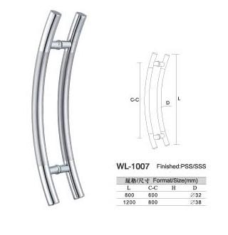 entry door handles set chrome Stainless Steel glass door  handle pull and push WL-1007