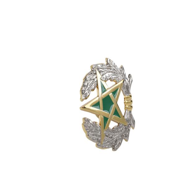 Personalized Sheriff Detective Police Metal Badge Chinese Logo Pentagram Lapel Pin