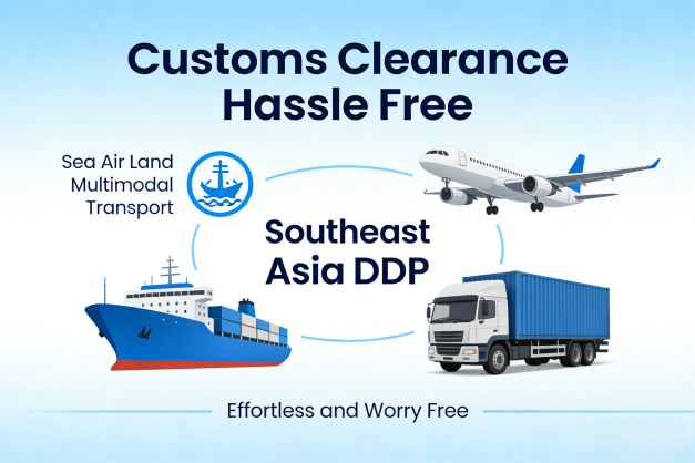 Hassle Free DDP Customs Clearance Services , Southeast Asia DDP Multimodal Transport Service