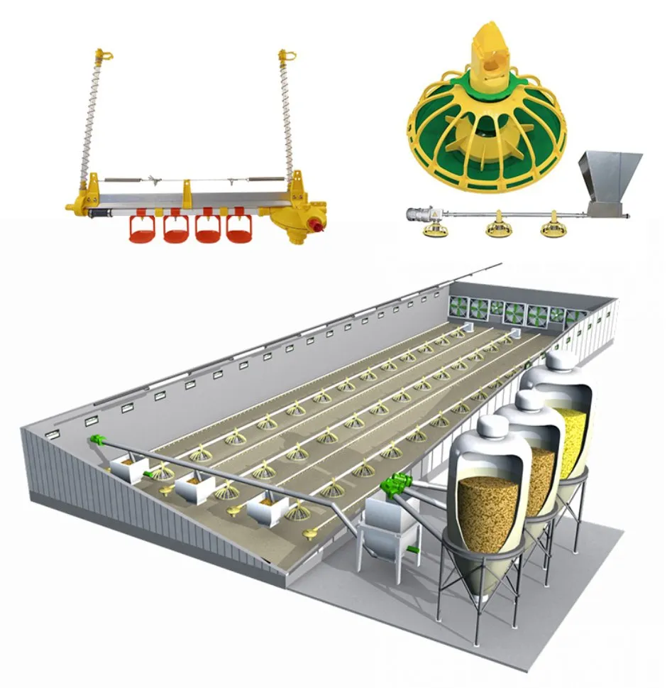 High Strength PP Poultry Pan Feeding System Anti Waste Design For Broiler Production