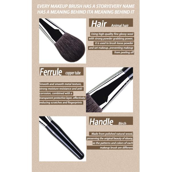 293A07026 Brochas de Maquillaje de Pelo Natural de Animales 26 Piezas Juego de Brochas de Maquillaje Profesional