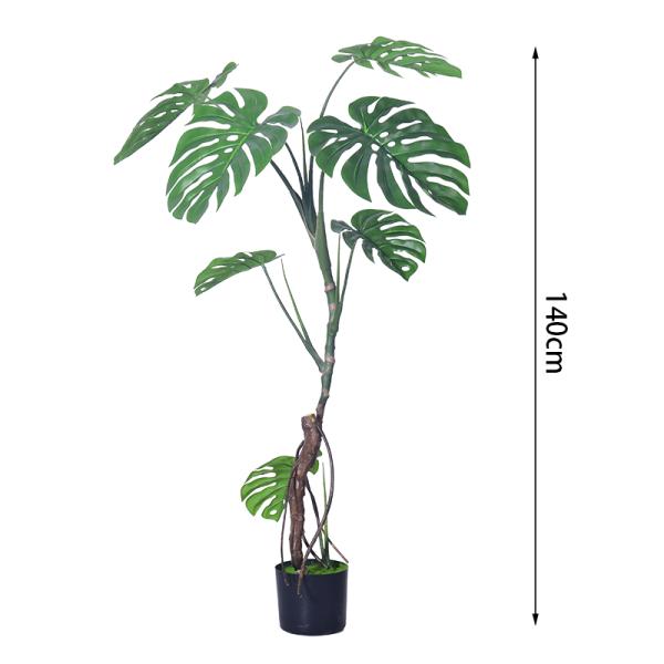 140cm/ 170cm faux monstera plant​ with Aerial Roots | Single Stem Silk Plant | Hotel Lobby Tree | Factory Direct