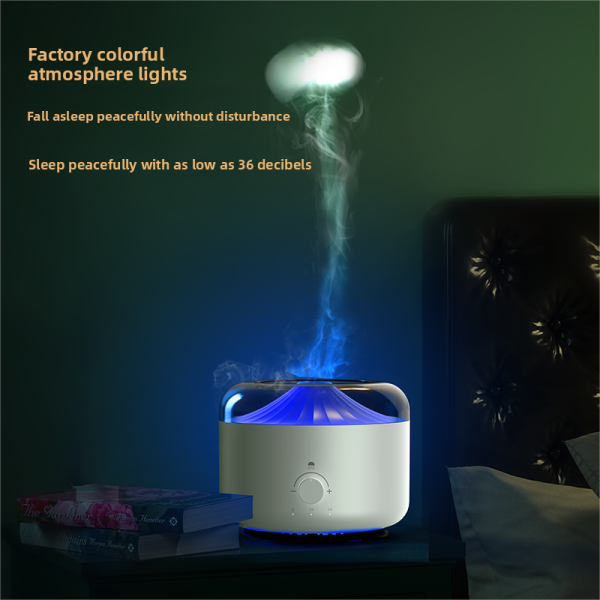 USB Powered Aroma Ultrasonic Humidifier With Humidistat Control RGB LED Lighting