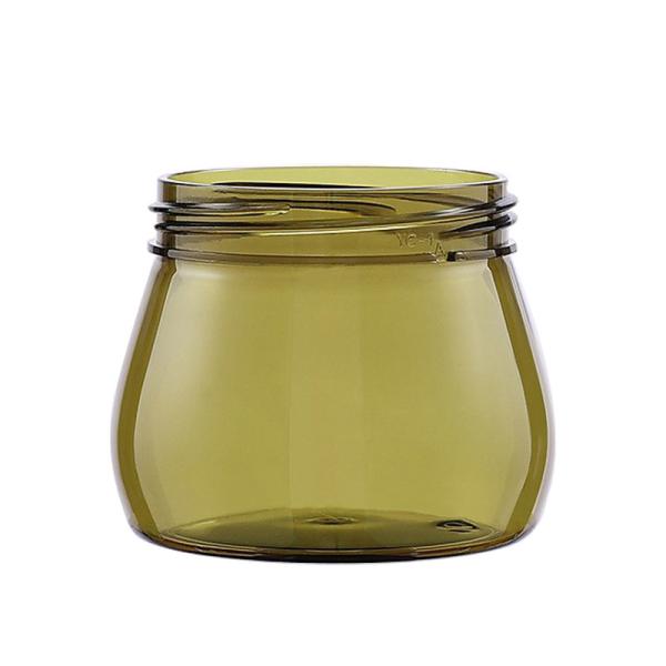 frasco de vidro verde claro cosmético de 30g 50g 80g 100g com a tampa plástica para o creme de corpo