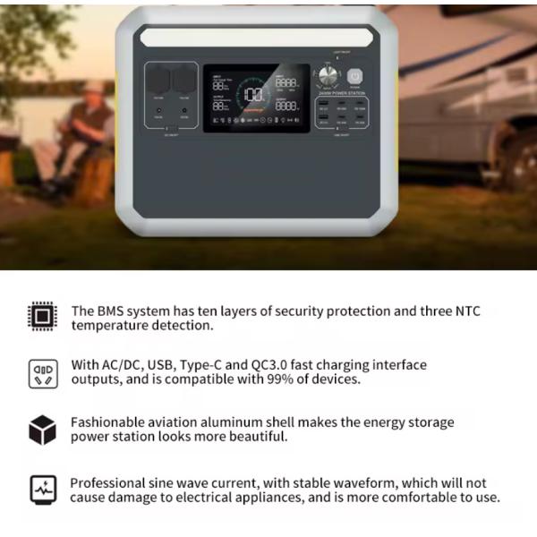 Camping Power Station Lifepo4 Storage Battery Charge Solar Energy System Portable Power