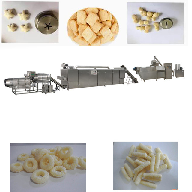 MK -65 Puff Corn Snack Prcess Line Full Life Service Twin Screw Extruder