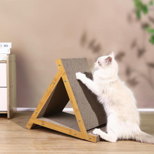 MEOW LOVE Luxury Retro Style Cat Scratch Board Sustainable Corrugated Paper Pet Bed for Small Animals Comfortable Modern  Sofa