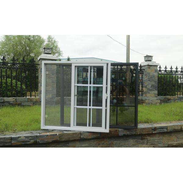 Стеклянные стекла UPVC Сдвижные окна и двери с пластиковым грилем