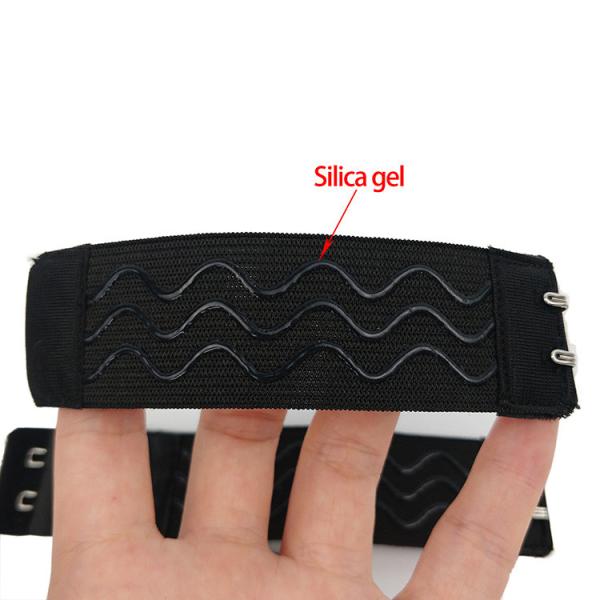 Niris Lingerie Wig Elastic Adjustable Garment bra hook and eye tape back bra extender 3 hook tape