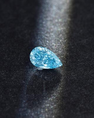 IGI Certified Fancy Vivid Blue Synthetic CVD Diamond Pear Shape 3.64ct