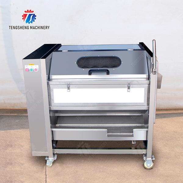 Wash Washer Washing Cleaning processing production Destoning Supplying soybeans  Potato Carrot Taro Sweet potato Yam Saiko persimmon Sealed cover brush peeling machine