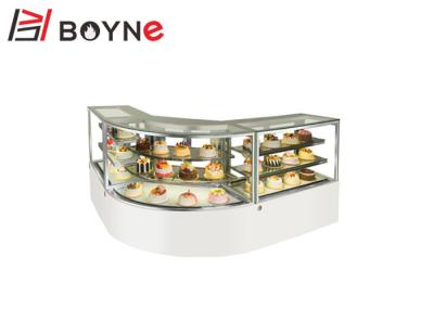Iluminação interior construída do diodo emissor de luz do refrigerador da exposição do bolo da parte superior contrária compartimento em forma de leque