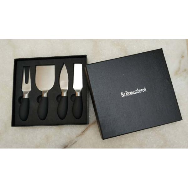 Promotion Product Cheese Knife Set In Black Gift Box For Cheese Tool