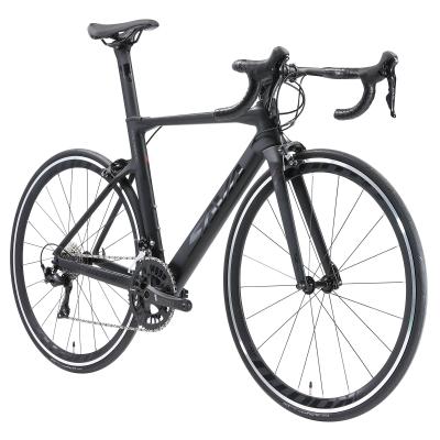 Bicicleta da estrada do freio de disco do carbono T800, bicicleta preta da estrada da velocidade do cinza R3000 18
