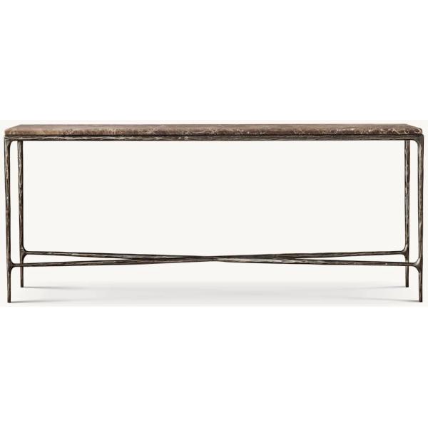 Bedroom Functional Console Table Furniture With Stainless Steel And Glass Top