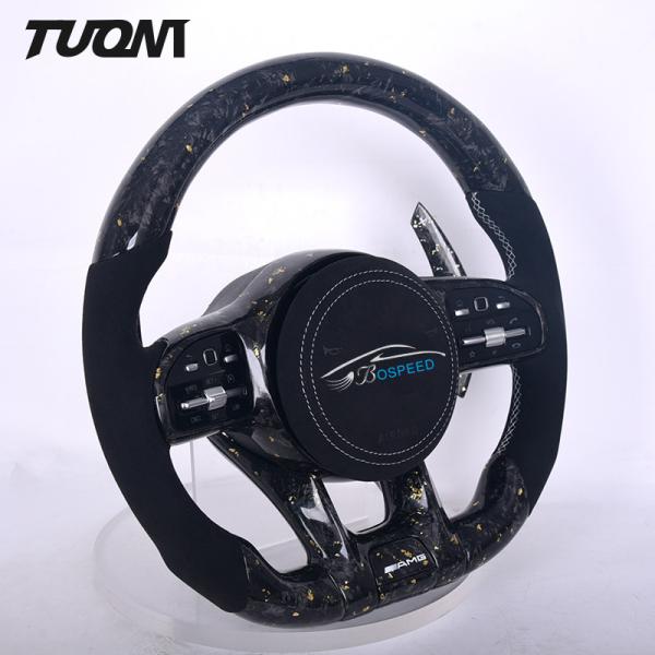 Suede Mercedes Benz Steering Wheel A45 W204 W205 CLE GLC Forged Carbon Fiber Steering Wheel