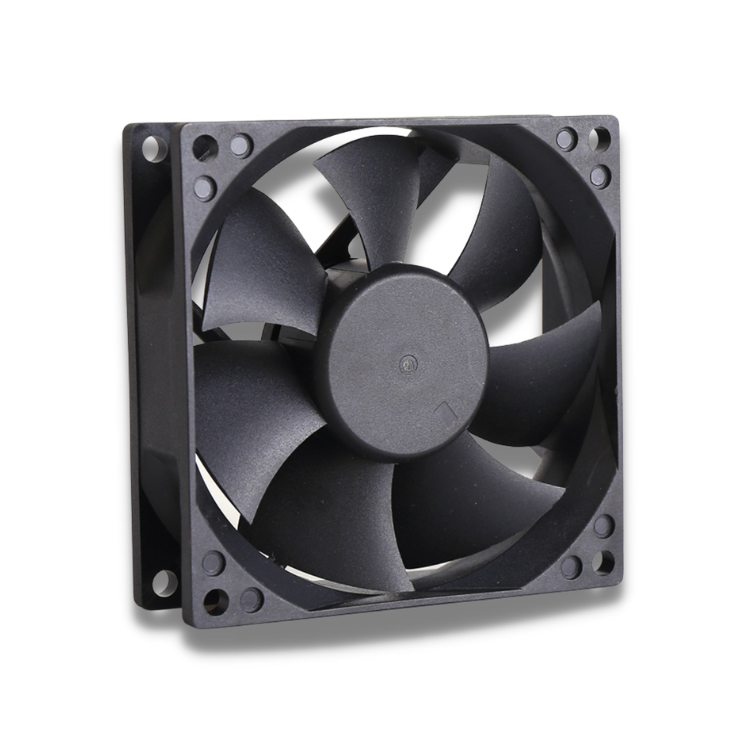 8025 Four-wire Ball Bearing Axial Flow Cooling Fan 12v Dc 8cm Plastic Mute Speed Control Odm Customizable Electric Amplifier
