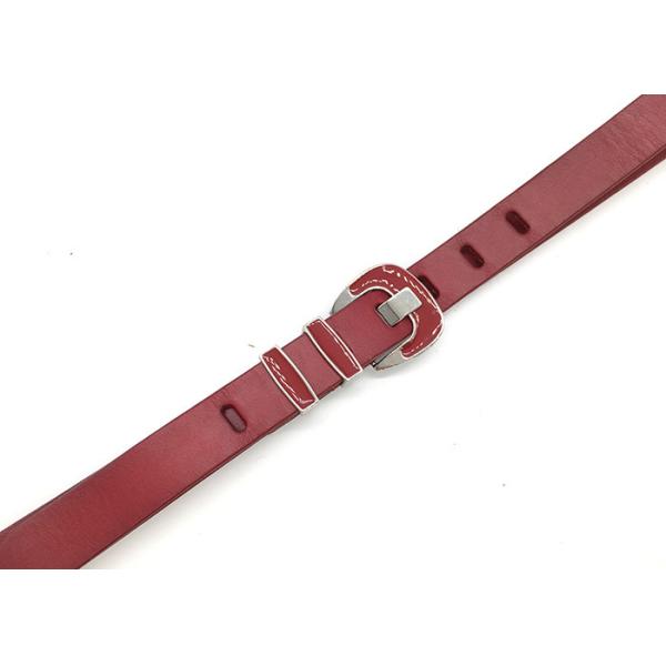 Personalized Girl 's Fashion Leather Belts With Glue Process Buckle And Loop