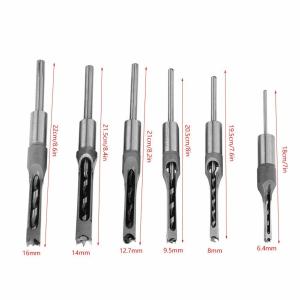 HSS Steel Square Hole Wood Drill Bit Set HRC48-50