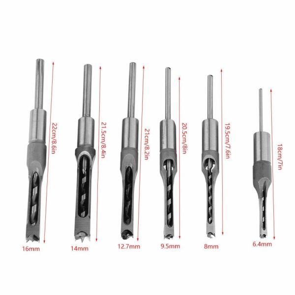 HSS Steel Square Hole Wood Drill Bit Set HRC48-50