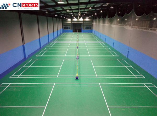 Plastic Indoor Badminton Court Flooring 7mm UV Coating
