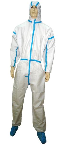 Anti Static 70g 170cm White Disposable Coveralls
