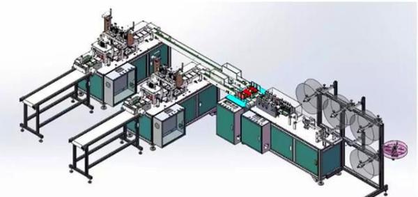 Multifunctional Pollution Face Mask Production Line Computer PLC Programming Control